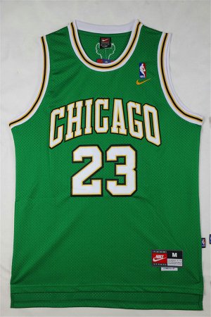 Maillot De Basket Chicago Bulls Michael Jordan 23 Chicago Edition Engrener Vert